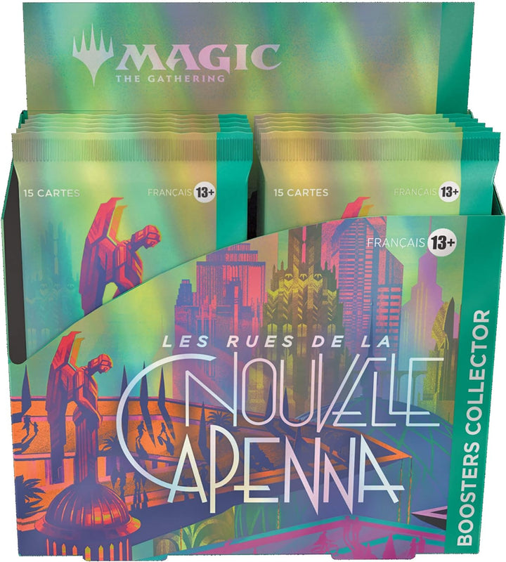 Magic The Gathering Les Strassen der New Capenna, 12 Booster und Präsentationskarte (französische Ve