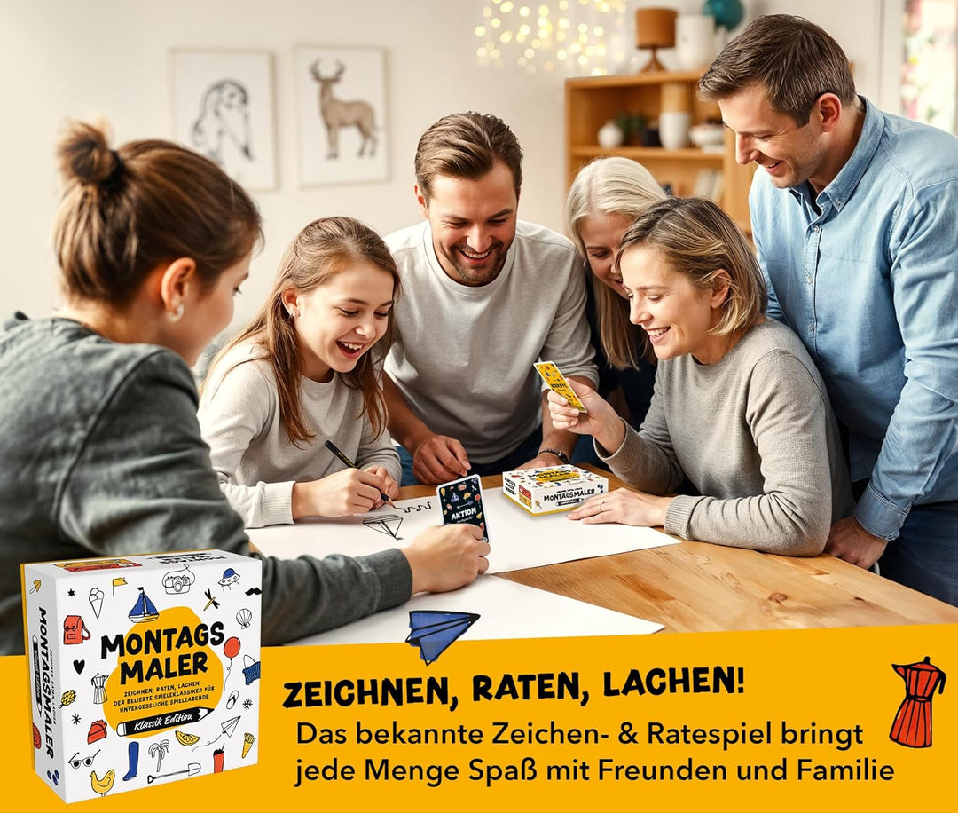 MONTAGSMALER - Das beliebte Zeichenspiel für Familie & Freunde | Perfekt für jeden lustigen Spieleab
