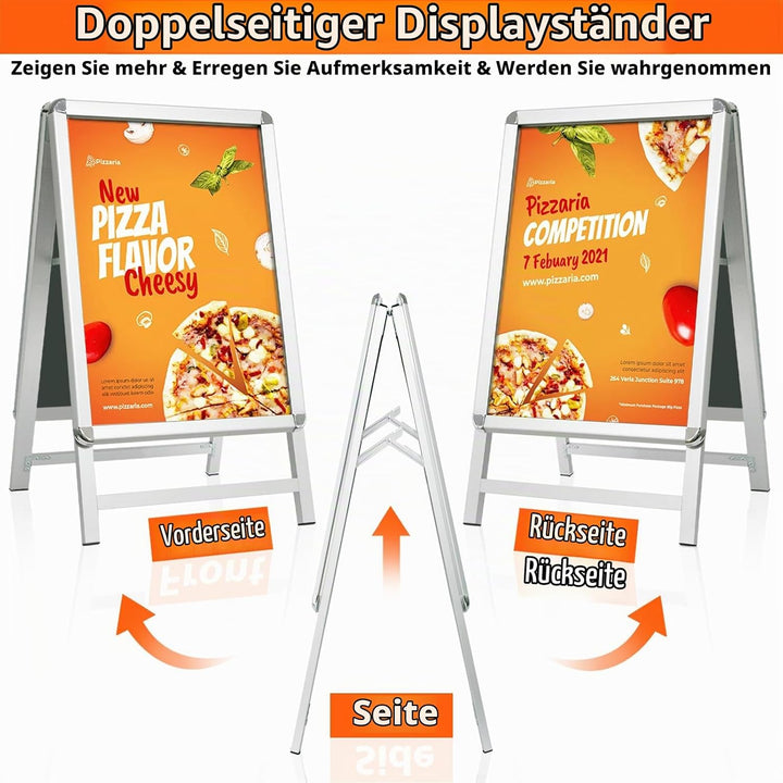VAIIGO Kundenstopper Keitum DIN A2 silber Silbrig Kundenstopper Keitum DIN A2, Silbrig Kundenstopper