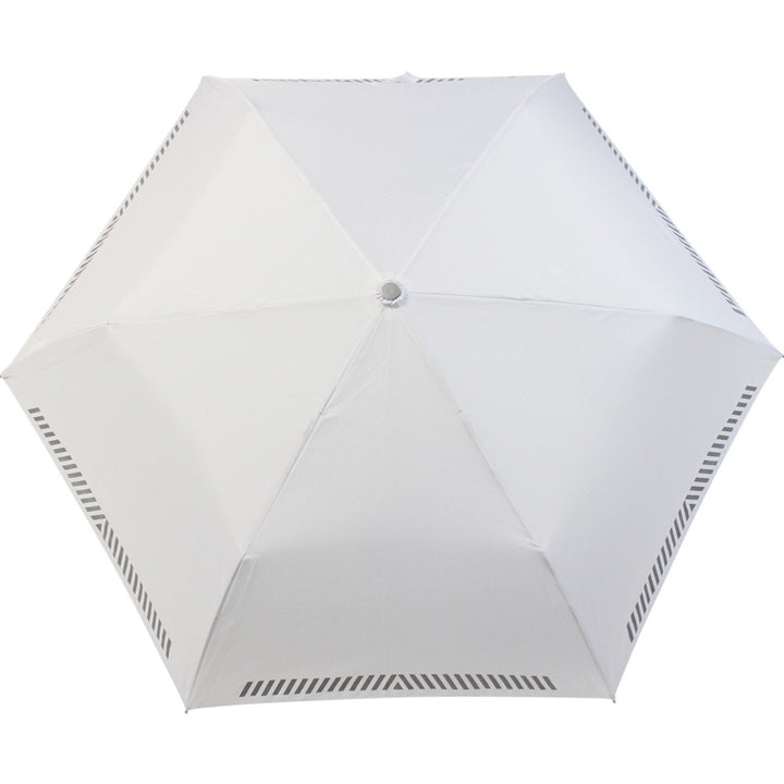 iX-brella Mini Hochzeits-Taschenschirm mit reflektierender Borte Namen und Herzen personalisiert Zwe