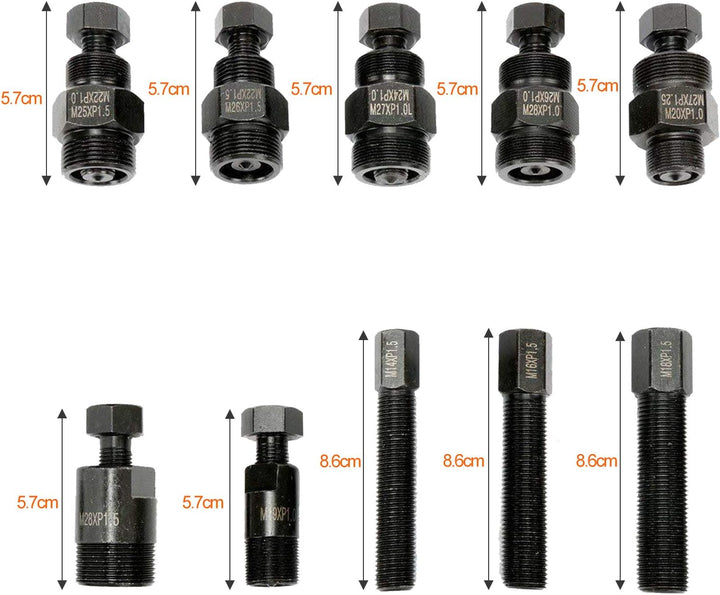 Fiqops 10tlg Polradabzieher Polrad Abzieher Satz Set für Roller Motorrad Scooter