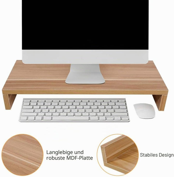 Monitorständer für Schreibtisch Holz, Computerständer für Desktop-Monitor Erhöhung Schreibtisch Comp