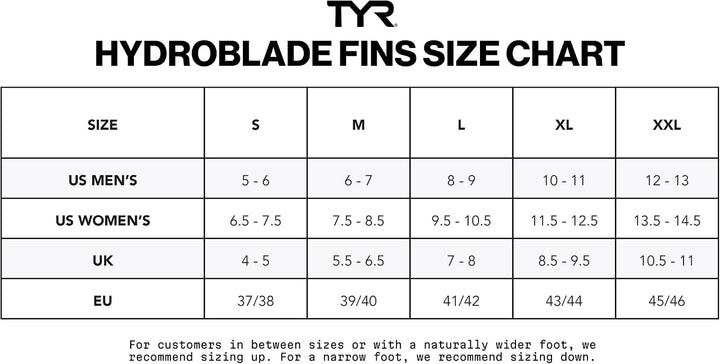 TYR Hydroblade Fins Schuhe XXL farblos, XXL farblos