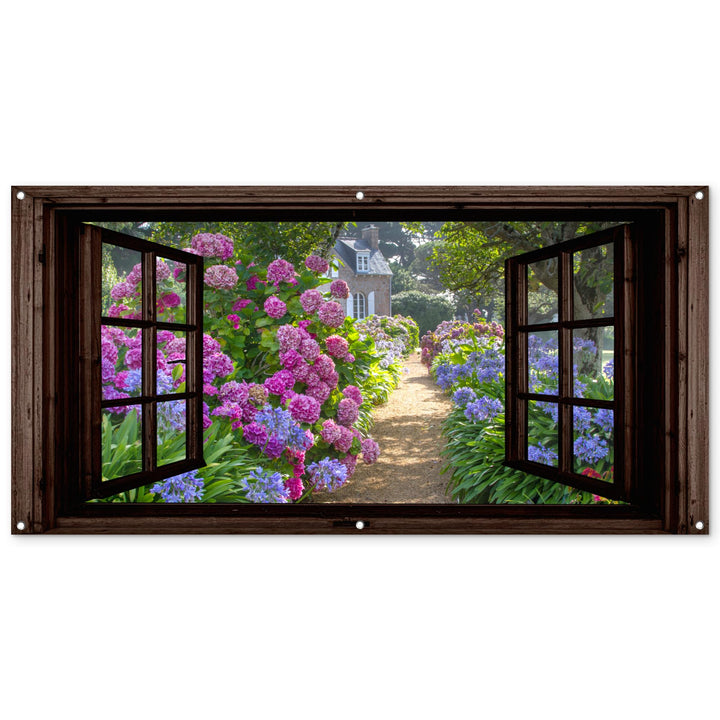 MuchoWow© Gartenposter Gross 160x80 cm XXL Outdoor Bilder Gartendeko für draussen Wetterfest Garten