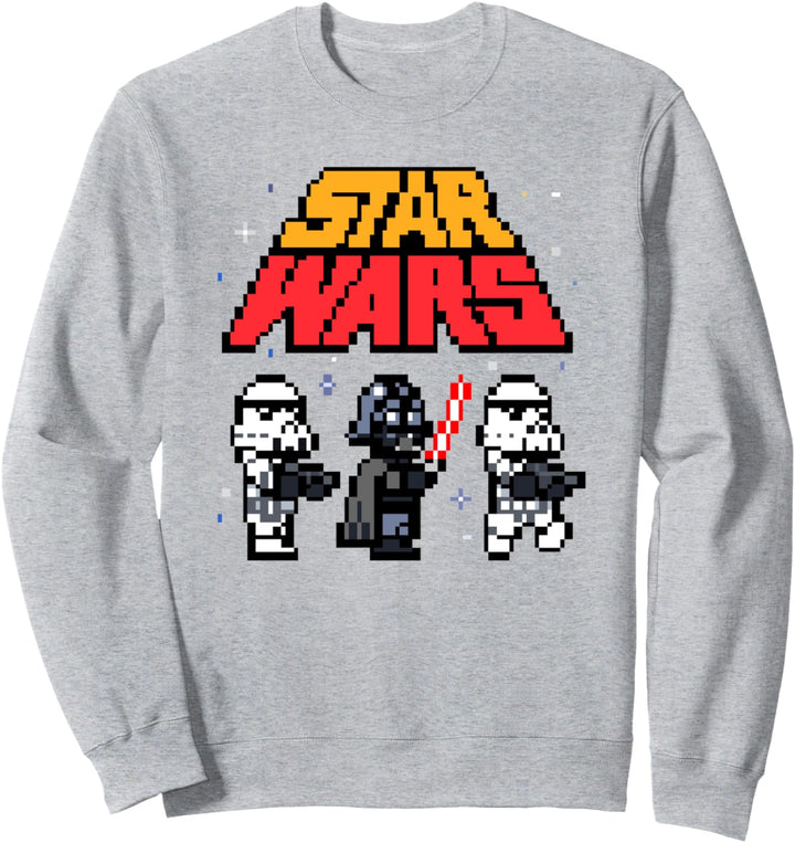 Star Wars Vader Troopers Logo 8-Bit Pixels Sweatshirt