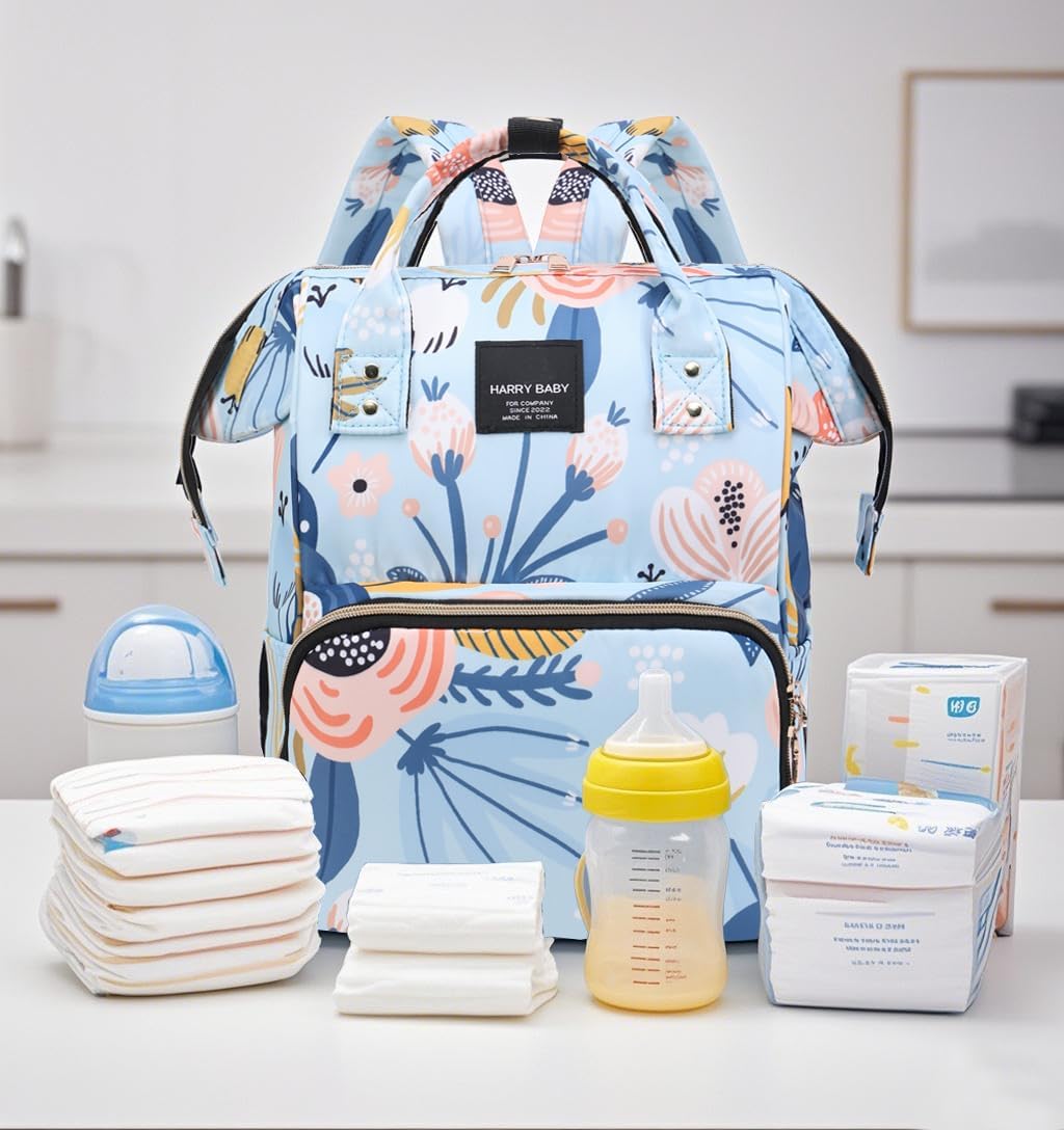 Baby Wickelrucksäcke, Wasserfester Windelrucksack mit Isolierten Fächern für Babys, Grosser Wickelru