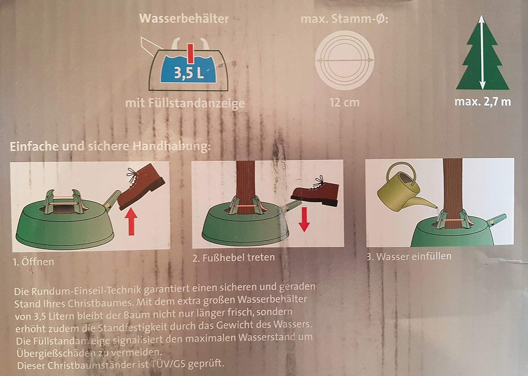 Christbaumst?nder Aqua, Fu?pedal mit Hebelsicherung, mit Wasserbeh?lter (2.70)