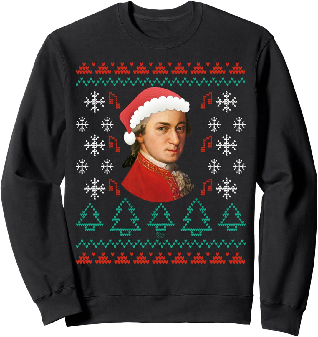 Mozart Weihnachtspullover Stil T-Shirt Lustiges Musiker Geschenk Sweatshirt