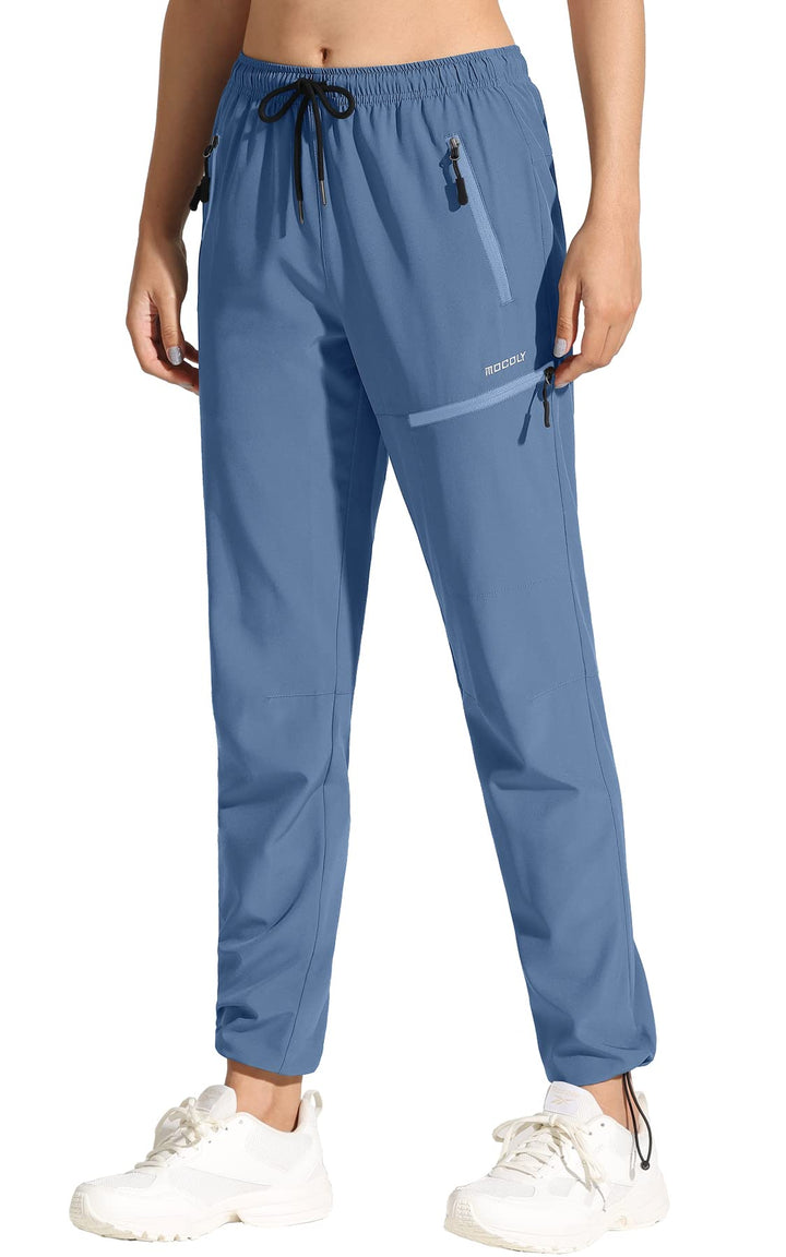 MOCOLY Damen Wanderhose Cargohose Wasserdicht Elastische Outdoorhose Cargo Jogginghose Trekkinghose