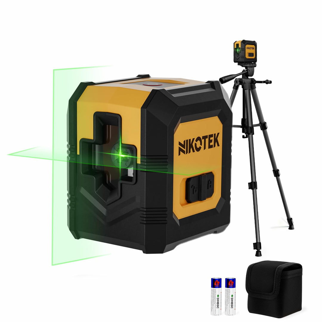 Kreuzlinienlaser, NIKOTEK Laser Wasserwaage (Vertikale/Horizontale Laser, IP54, 2 x AA Batteriem, Sc