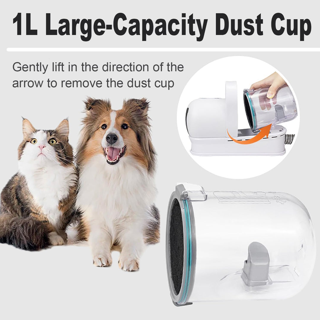 7 In 1 Hundeschermaschine Mit Staubsauger, Hundestaubsauger Mit Bürste, Super Saugkraft Mit 13000pa,