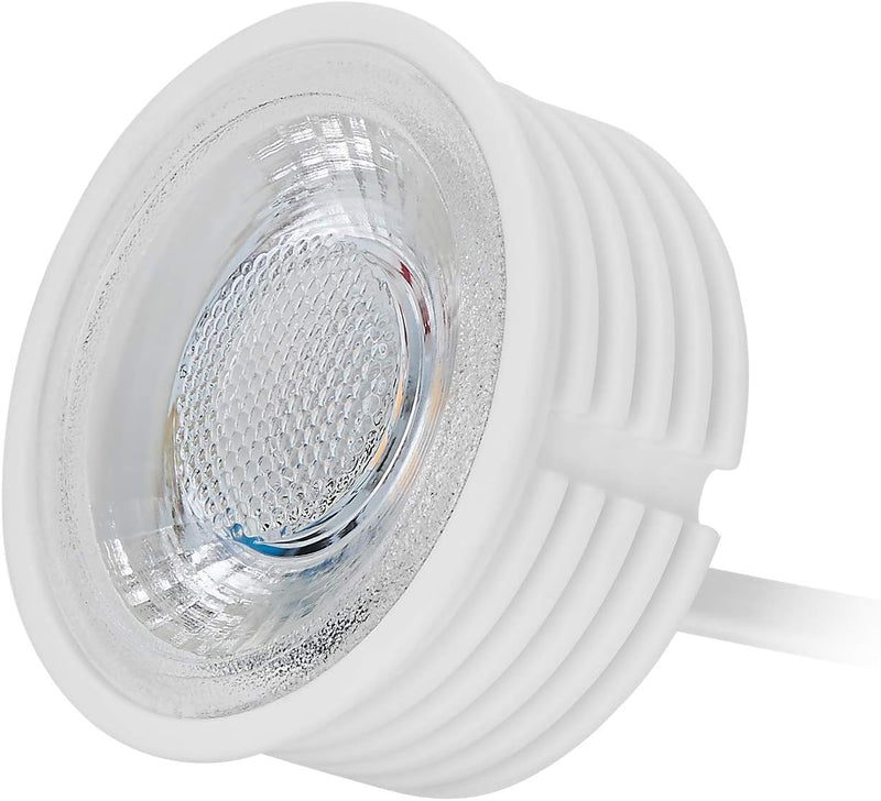 HCFEI LED Modul flach Keramik GU10 Ersatz 230V 5 Watt Warmweiss 3000K Dimmbar Einbaustrahler Einbau-