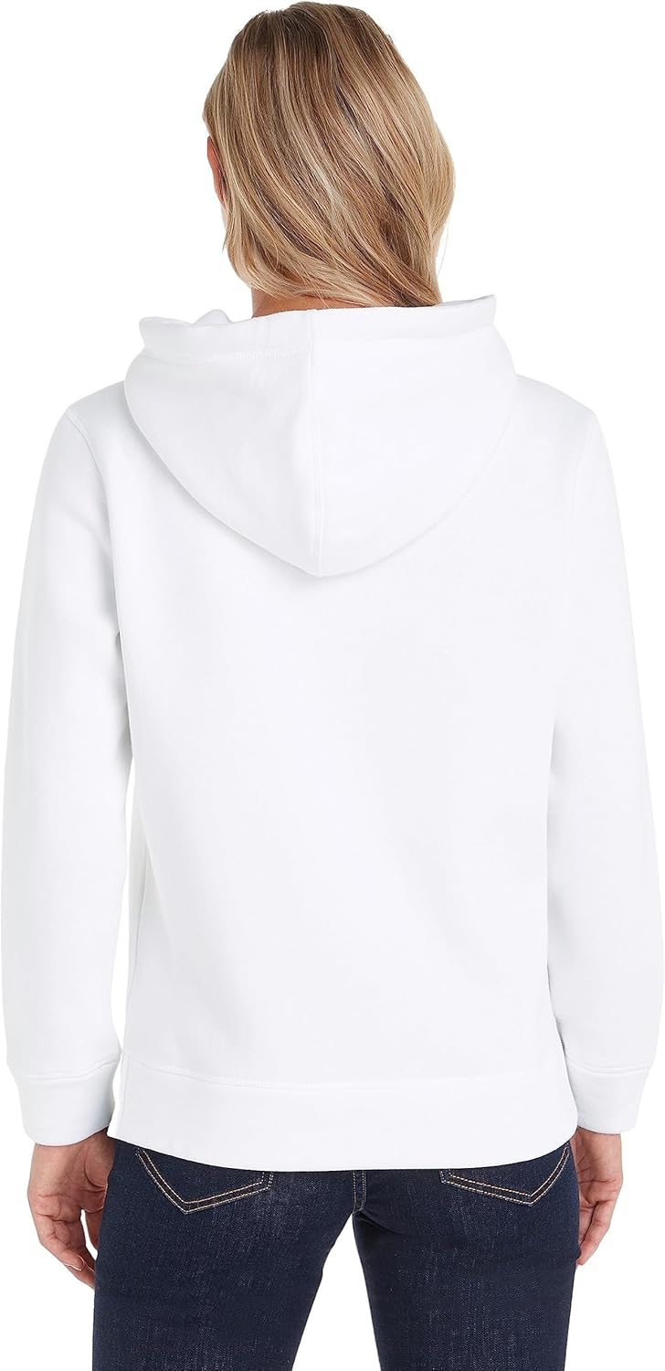 Tommy Hilfiger Damen Hoodie Heritage mit Kapuze XXS Weiss (White), XXS Weiß (White)