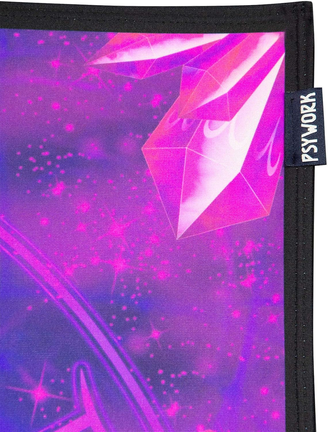 PSYWORK Schwarzlicht Stoffposter Neon | Zodiac Signs Violet | 0,75 x 0,75m | UV-aktiv | fluoresziere