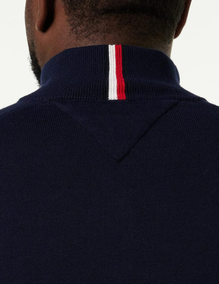 Tommy Hilfiger Herren Pimactn Cashmere Zip Mock Pullover, Desert Sky, XS