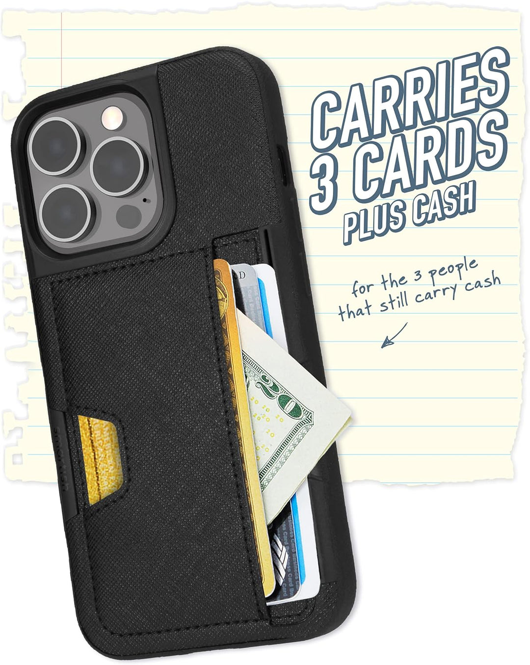 Smartish iPhone 13 Pro Wallet Case – Wallet Slayer Vol. 2 [Slim + Schutz] Kreditkartenetui mit Ständ