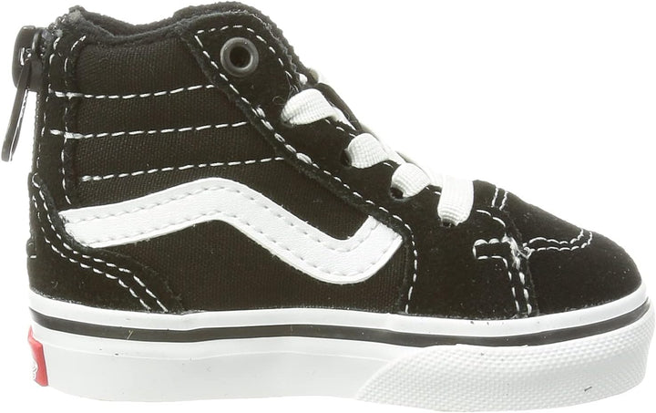 Vans Unisex Kinder Filmore Hi Zip Suede/Canvas Sneaker 18.5 EU Suede Canvas Black White, 18.5 EU Sue