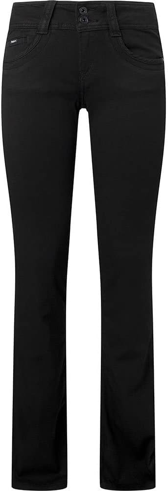 Pepe Jeans Damen Gen Jeans 26W / 34L Black (Denim-xd9), 26W / 34L Black (Denim-xd9)