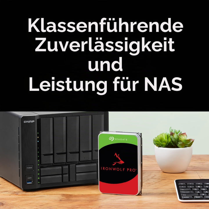 Seagate IronWolf Pro 14 TB, NAS interne Festplatte, 3.5 Zoll, 7200 U/Min, CMR, 256 MB Cache, SATA 6