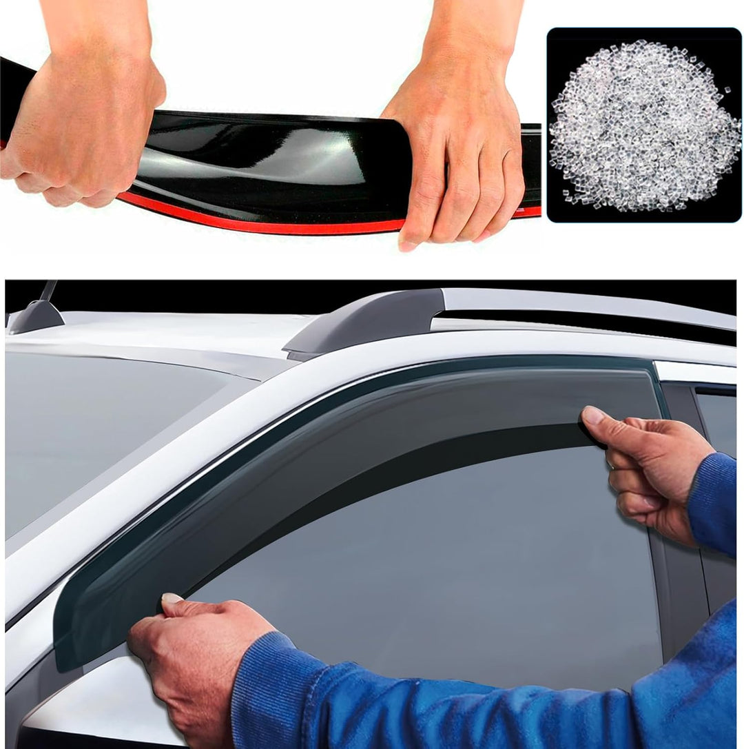 JHCHAN Windabweiser Regenabweiser Schwarz für Ford Ranger 2012-2022 Wildtrak T6 T7 T8 XL XLT Limited