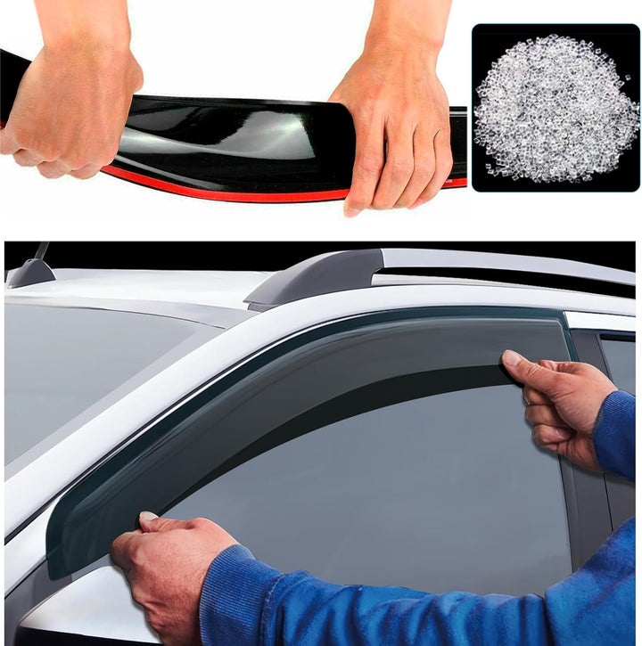 JHCHAN Windabweiser Regenabweiser Schwarz für Ford Ranger 2012-2022 Wildtrak T6 T7 T8 XL XLT Limited