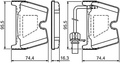 Bosch BP1152 Bremsbeläge - Vorderachse - ECE-R90 Zertifizierung - vier Bremsbeläge pro Set