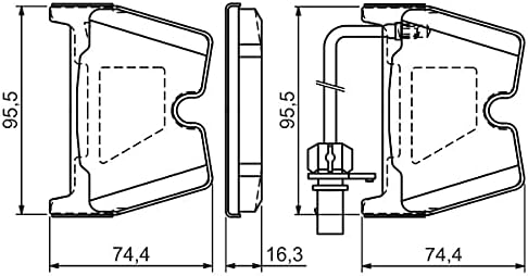 Bosch BP1152 Bremsbeläge - Vorderachse - ECE-R90 Zertifizierung - vier Bremsbeläge pro Set