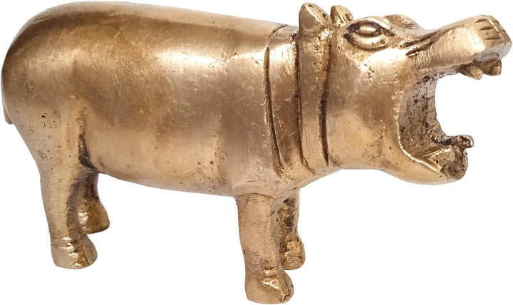 Purpledip Statuette, Nilpferd, Messing, Nilpferd, Sammlerstück, 12612