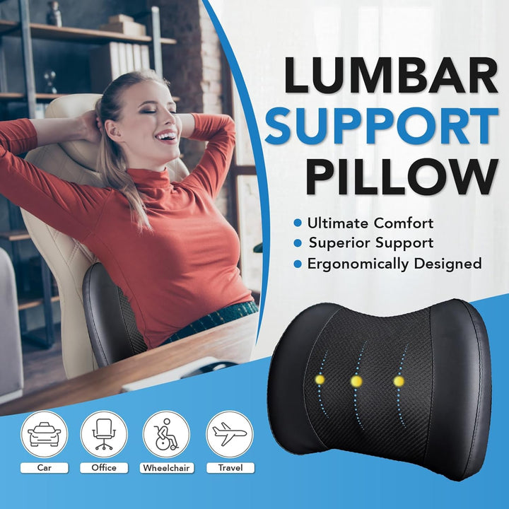 Lofty Aim Lendenwirbelstützkissen: Memory Foam Lendenkissen zur Schmerzlinderung im unteren Rücken -
