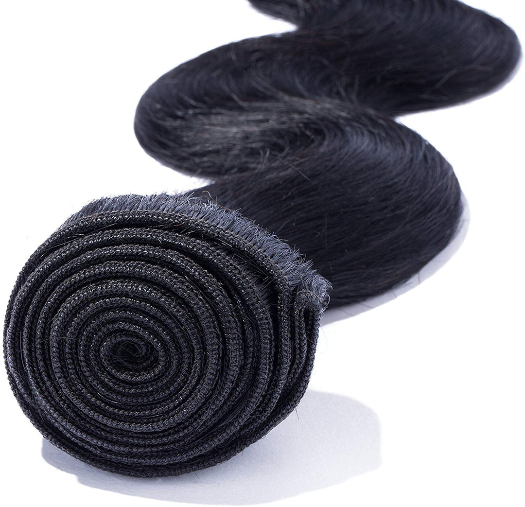 SEGO 18" Echthaar Tressen 1 Bundle Weave Human Hair Brazilian Extensions Body Wave Virgin 100% Unpro