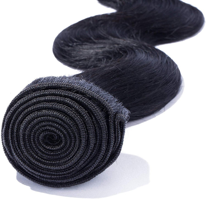 SEGO 18" Echthaar Tressen 1 Bundle Weave Human Hair Brazilian Extensions Body Wave Virgin 100% Unpro