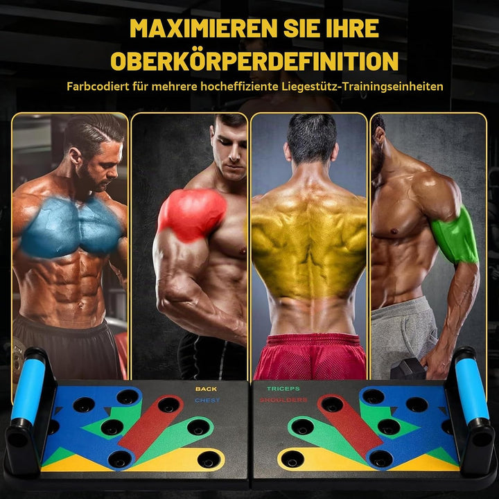 Push Up Board, Multifunktionale Liegestützbrett, Tragbar Liegestütze Brett, Faltbar, Fitnessgeräte f