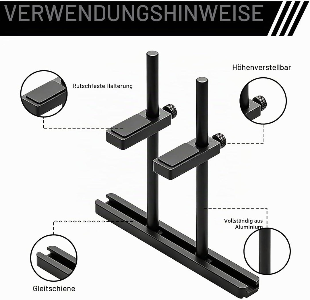 GPU Halterung mit Niveau: Höhenverstellbare Grafikkarten Stütze Zwei Stützstangen, Verhindert GPU Dr