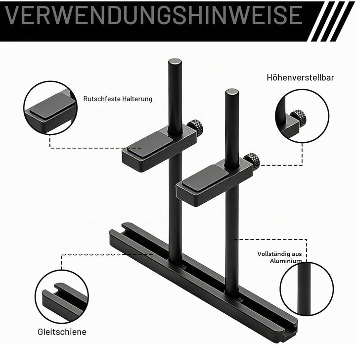 GPU Halterung mit Niveau: Höhenverstellbare Grafikkarten Stütze Zwei Stützstangen, Verhindert GPU Dr