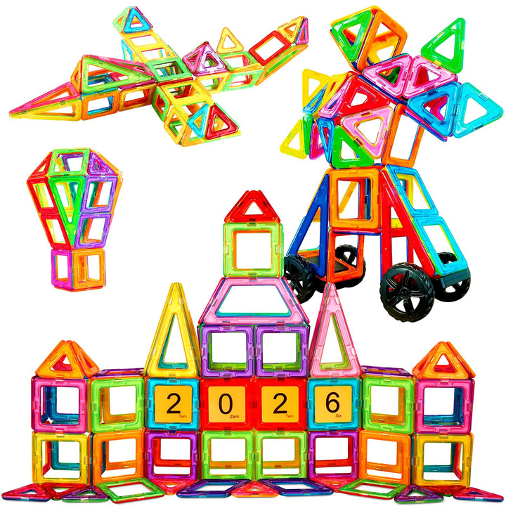 Assark 98pcs Magnetische Bausteine, Castle Magnetblöcke Konstruktion Bauen Blöcke Set für Kinder Spi