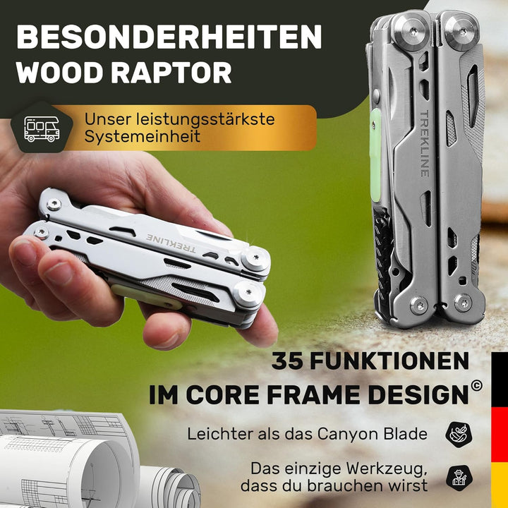 Multitool [440C Edelstahl] Outdoor Camping Survival Multitool Werkzeug Messer, Überlebensmesser, Tas
