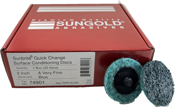Sungold Abrasives 74901 sehr feine nicht gewebte Oberflächenpflege, R-Typ, Schnellwechselscheibe, 5