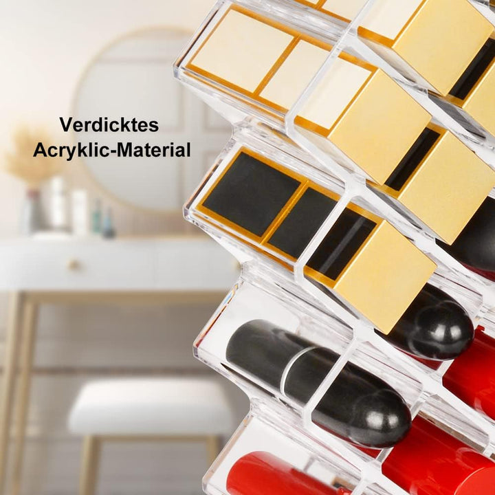 JessLab Lippenstift Organizer, Acryl Lippenstifthalter Lipgloss Tower Clear Kosmetika Makeup Organiz