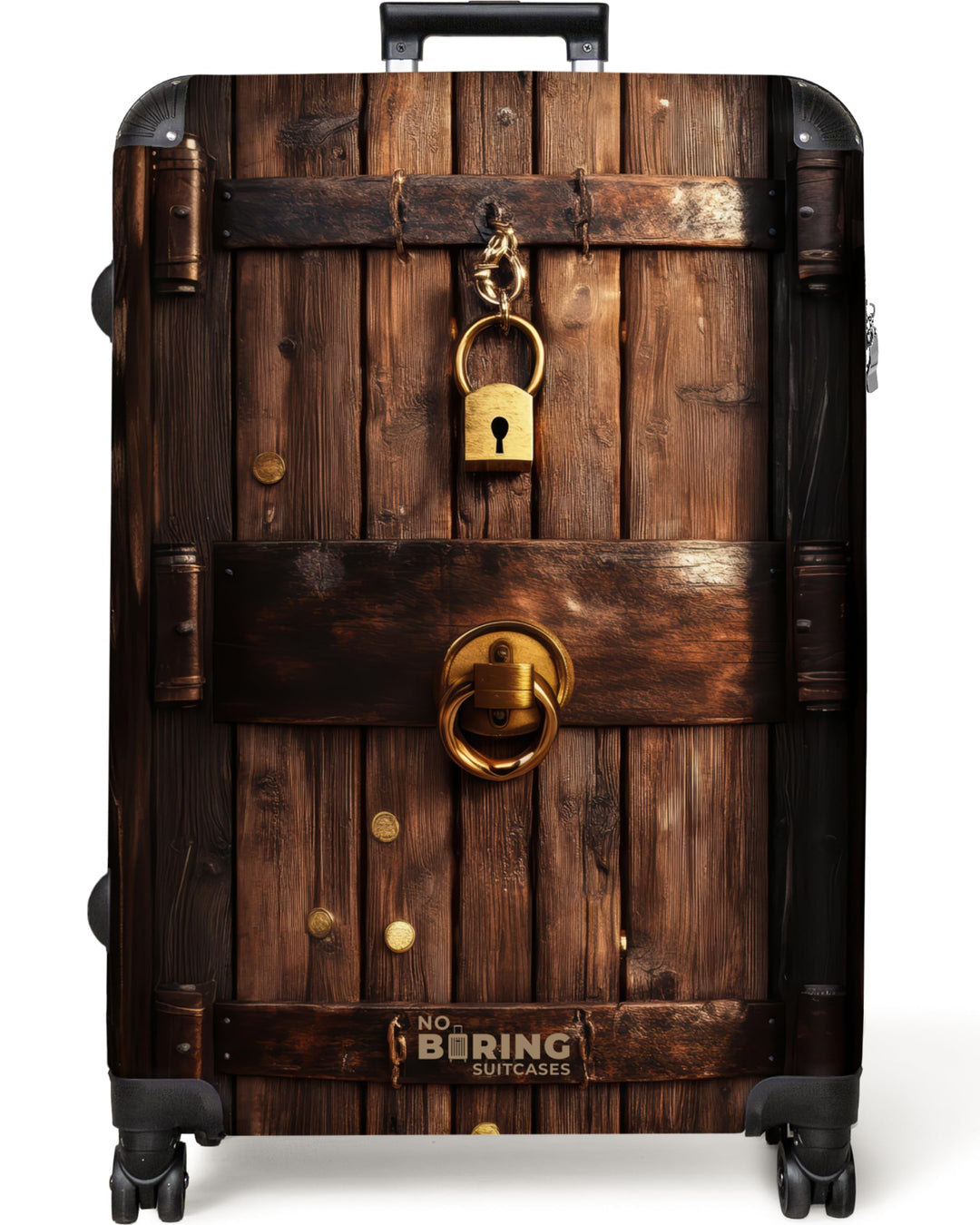 NoBoringSuitcases.com® Koffer XL Gross 77x51.5x28 cm Reisekoffer mit 4 Rollen Leicht Trolley Hartsch