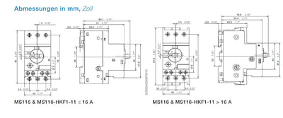 Motorschutzschalter ABB Typ MS116-2,5, Bereich 1,6-2,5A