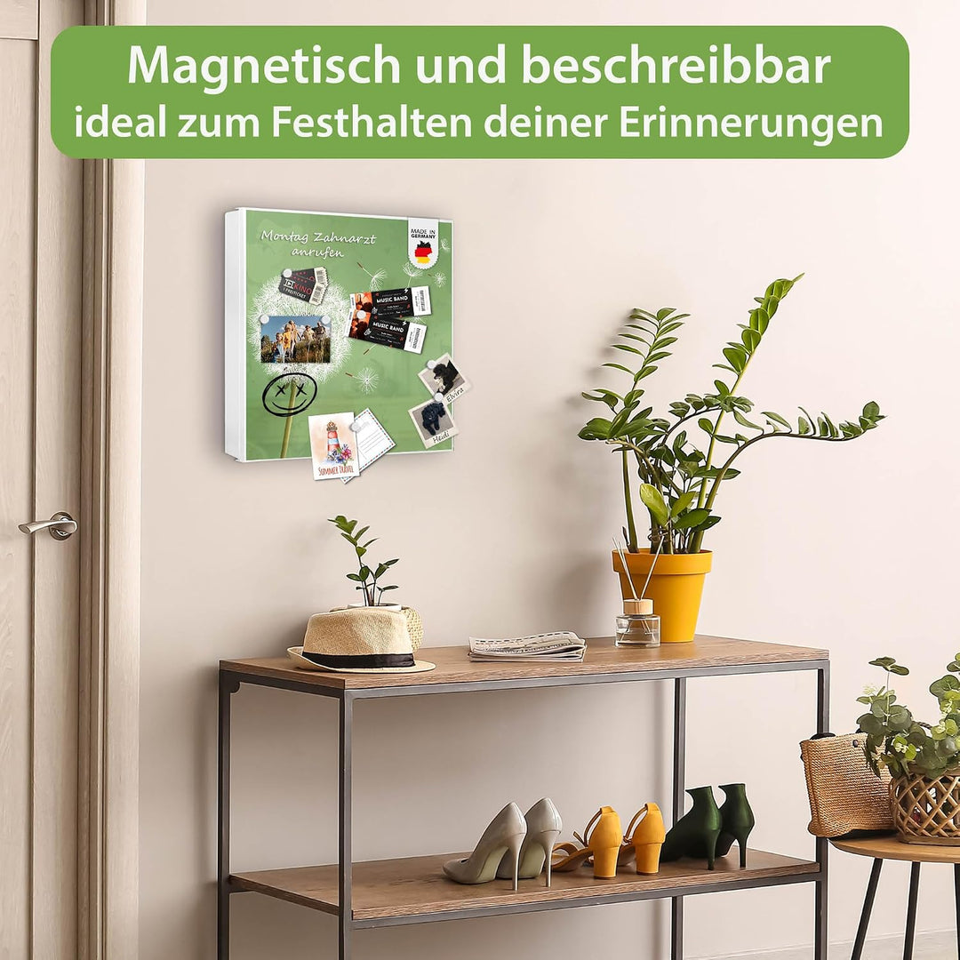 banjado Grosser Schlüsselkasten Metall - Schlüsselbox 30x30cm beschreibbarer mit 32 Haken - Schlüsse