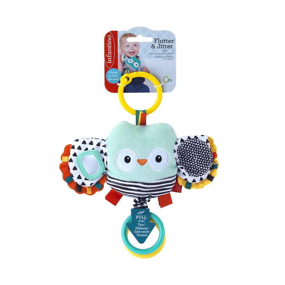 INFANTINO Flutter & Jitter Kuschelfreund, Mehrfarbig