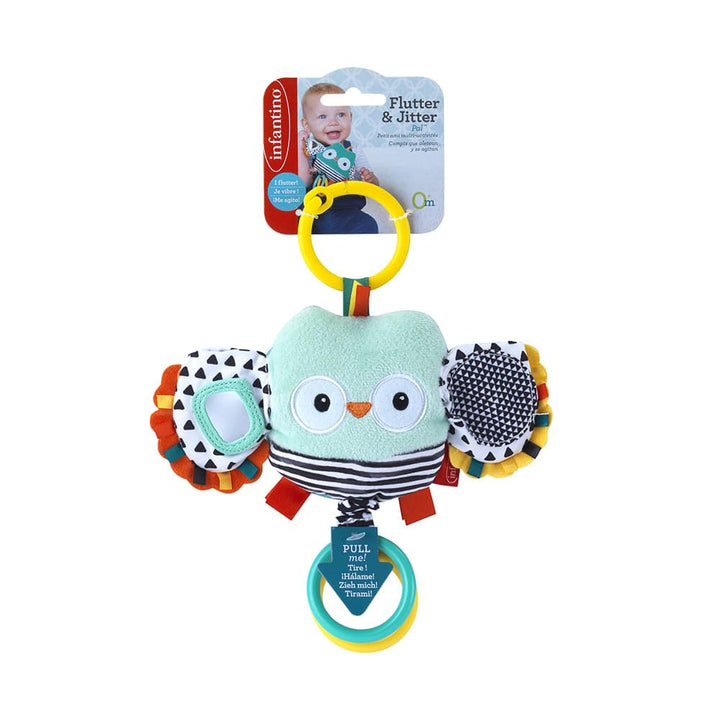 INFANTINO Flutter & Jitter Kuschelfreund, Mehrfarbig