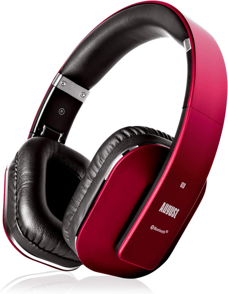 August EP650 - Bluetooth Kopfhörer v4.2 NFC mit aptX Low Latency - Stereo Over Ear Headphones mit Au