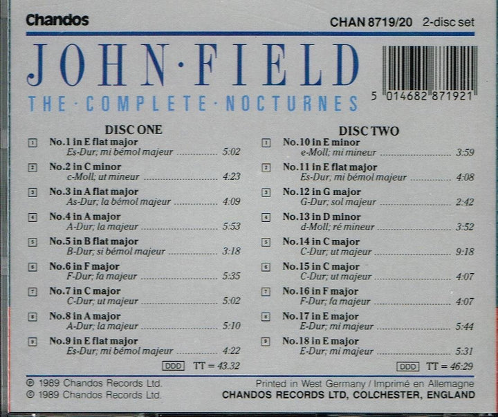 Field: Sämtliche Nocturnes 1-18 (Ga), Audio-CD