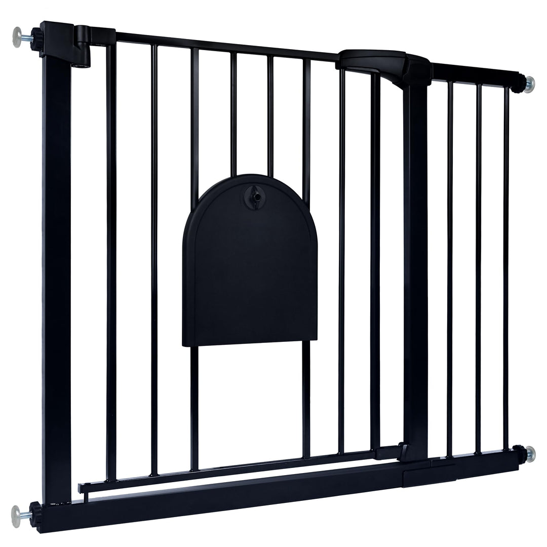 Aufun Treppenschutzgitter Türschutzgitter Kinder ohne Bohren, für 105-115 cm, Türgitter mit Druckbef