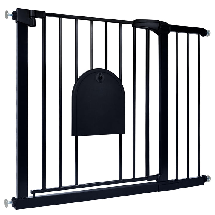 Aufun Treppenschutzgitter Türschutzgitter Kinder ohne Bohren, für 105-115 cm, Türgitter mit Druckbef