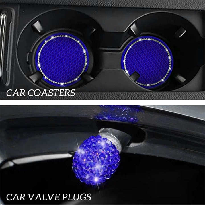 hifrom 20 Stück Bling Auto Zubehör Innenraum Frauen Glitzer, Bling Autozubehör Bling Car Accessories