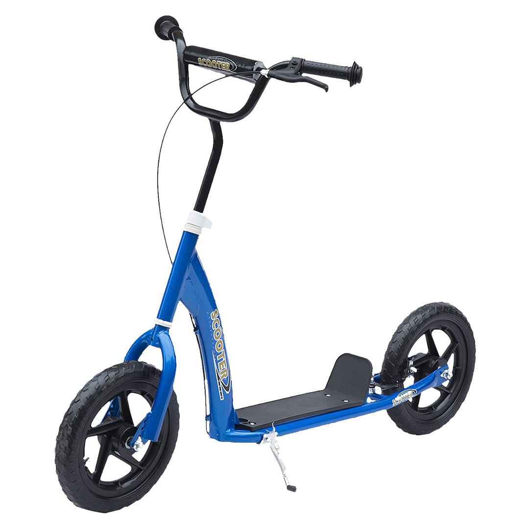 HOMCOM Kinderroller Scooter Tretroller mit verstellbarem Lenker, grossen Rädern und Hinterbremse Kic
