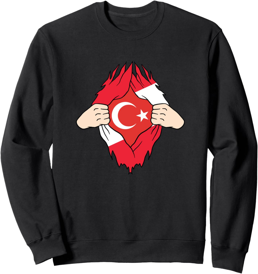 Im Herzen Türke Österreich Türkei Türkische Fahne Flagge Sweatshirt